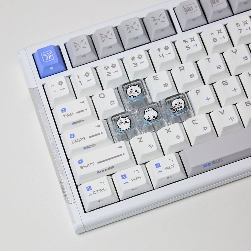 Pc Gaming Lounge - Chiikawa 4 Buah Keycap Transparan Buatan