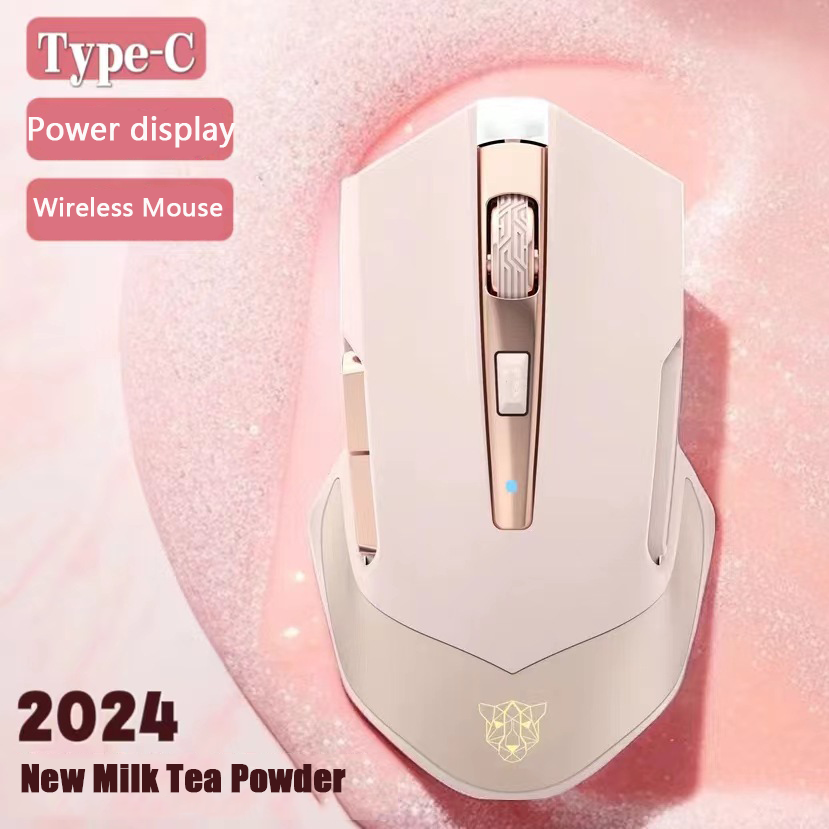 Pc Gaming Pink - Mouse game tipe-c tanpa kabel 2024G,