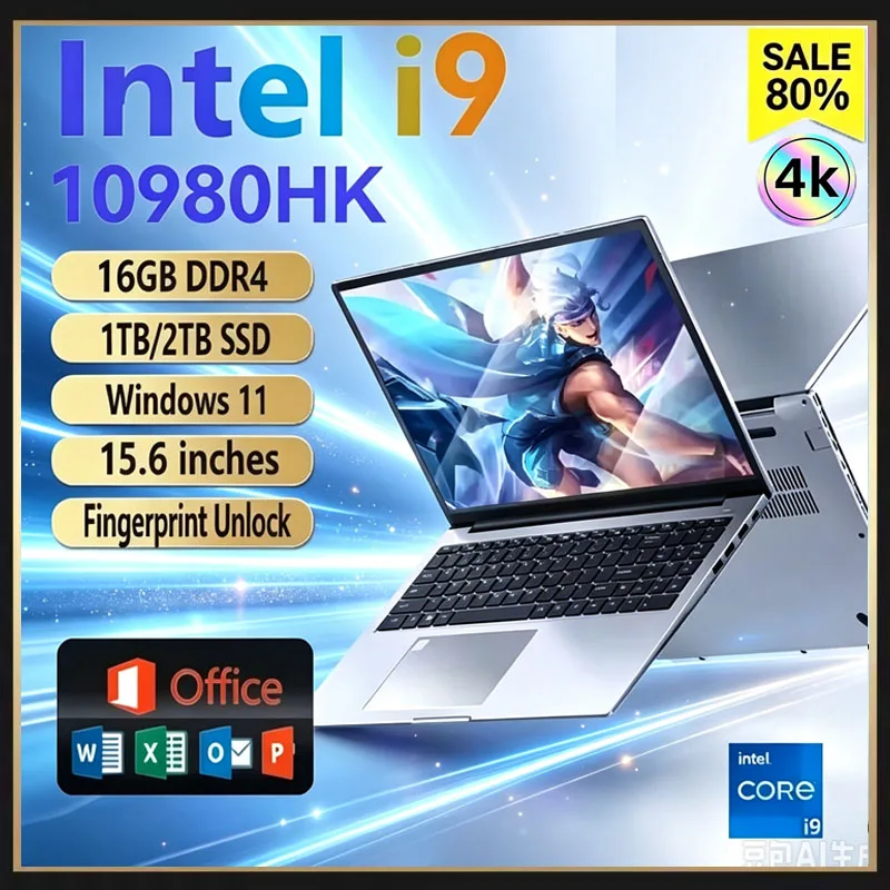Pc Gaming Intel - Laptop Portabel 15,6 inci, Prosesor Intel