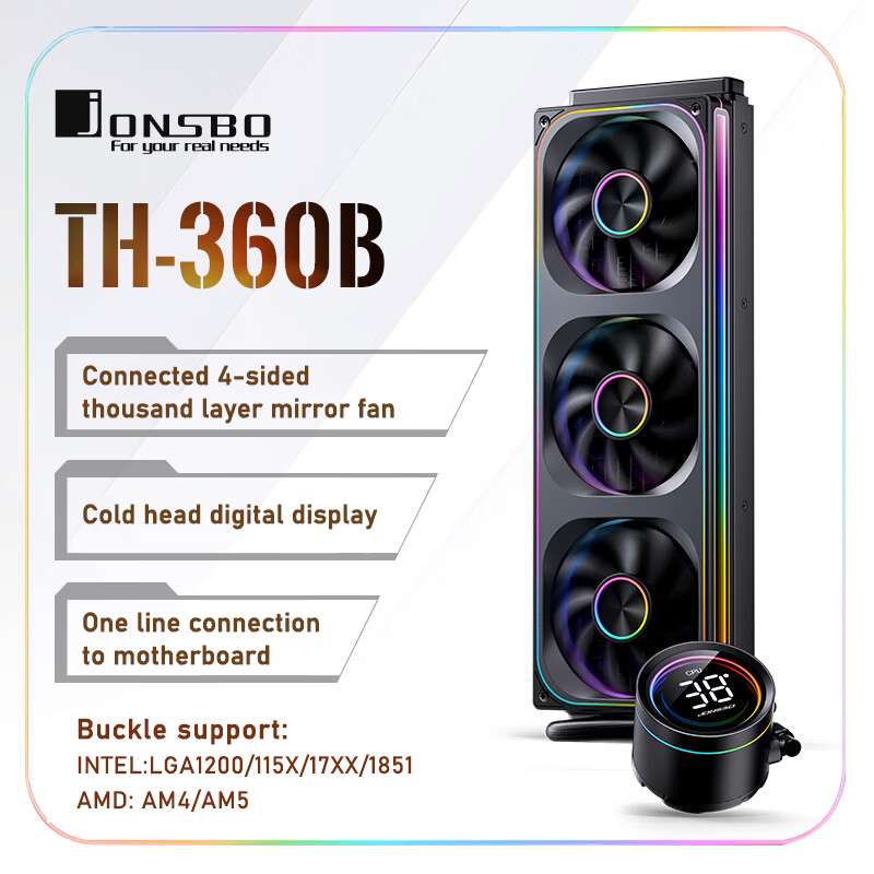 Jonsbo TH-360 AIO Pendingin Ca - Pc Water Cooling ulasan dan harga