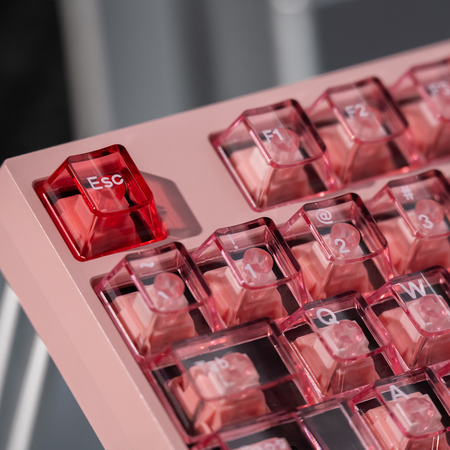 Keycaps Profil Cherry Transpar - Pc Gaming Pink ulasan dan harga