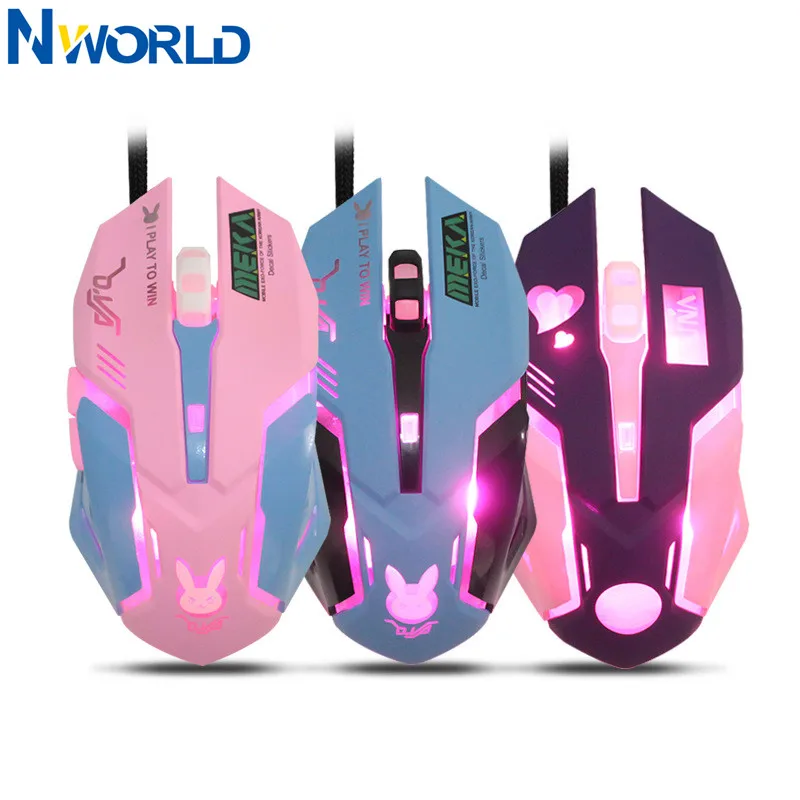 Mouse Gaming OW 6 Tombol denga - Pc Gaming Pink ulasan dan harga
